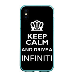 Чехол iPhone XS Max матовый Drive a INFINITI!, цвет: 3D-мятный