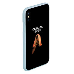 Чехол iPhone XS Max матовый OG Buda, цвет: 3D-голубой — фото 2