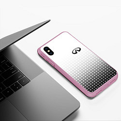 Чехол iPhone XS Max матовый Infiniti, цвет: 3D-розовый — фото 2