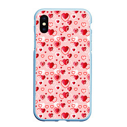 Чехол iPhone XS Max матовый Любовь, цвет: 3D-голубой
