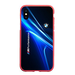 Чехол iPhone XS Max матовый BMW, цвет: 3D-красный