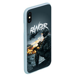 Чехол iPhone XS Max матовый Ranger, цвет: 3D-голубой — фото 2