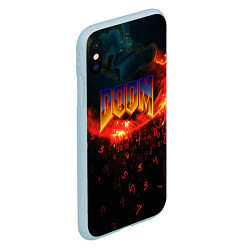 Чехол iPhone XS Max матовый DOOM MARS, цвет: 3D-голубой — фото 2