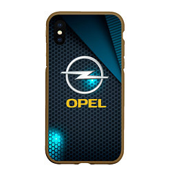 Чехол iPhone XS Max матовый OPEL ОПЕЛЬ, цвет: 3D-коричневый