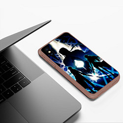 Чехол iPhone XS Max матовый Sword Art Online Кирито Асуна, цвет: 3D-коричневый — фото 2