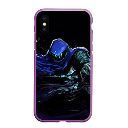 Чехол iPhone XS Max матовый Omen, цвет: 3D-фиолетовый