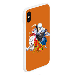 Чехол iPhone XS Max матовый Gintama Гинтама, цвет: 3D-белый — фото 2