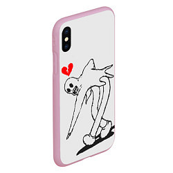 Чехол iPhone XS Max матовый GHOSTEMANE, цвет: 3D-розовый — фото 2