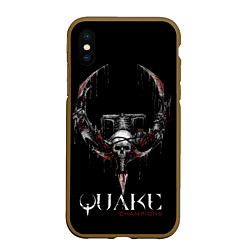 Чехол iPhone XS Max матовый Quake Champions, цвет: 3D-коричневый