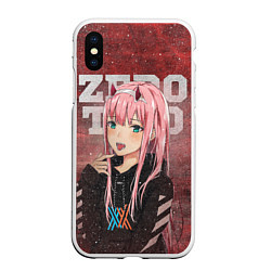 Чехол iPhone XS Max матовый Zero Two, цвет: 3D-белый