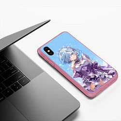 Чехол iPhone XS Max матовый Re:Zero, Рем, цвет: 3D-малиновый — фото 2