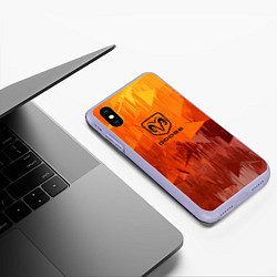 Чехол iPhone XS Max матовый Dodge, цвет: 3D-светло-сиреневый — фото 2