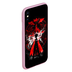 Чехол iPhone XS Max матовый Стальной алхимик, цвет: 3D-розовый — фото 2