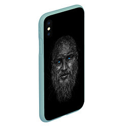 Чехол iPhone XS Max матовый Ragnar Lodbrok, цвет: 3D-мятный — фото 2