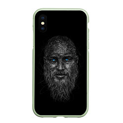 Чехол iPhone XS Max матовый Ragnar Lodbrok, цвет: 3D-салатовый