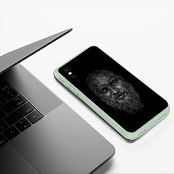 Чехол iPhone XS Max матовый Ragnar Lodbrok, цвет: 3D-салатовый — фото 2