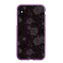 Чехол iPhone XS Max матовый Flowers girl низ, цвет: 3D-фиолетовый
