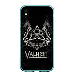 Чехол iPhone XS Max матовый Valheim, цвет: 3D-мятный