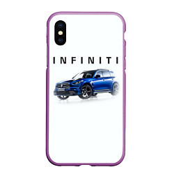 Чехол iPhone XS Max матовый Infinity Инфинити Z, цвет: 3D-фиолетовый