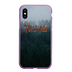 Чехол iPhone XS Max матовый Valheim, цвет: 3D-фиолетовый