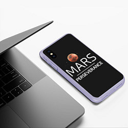 Чехол iPhone XS Max матовый Марс, цвет: 3D-светло-сиреневый — фото 2