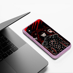 Чехол iPhone XS Max матовый Hellsing Хеллсинг, цвет: 3D-сиреневый — фото 2