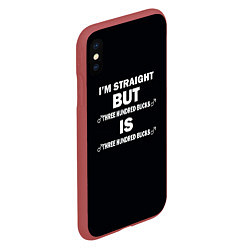 Чехол iPhone XS Max матовый IM STRAIGHT, цвет: 3D-красный — фото 2