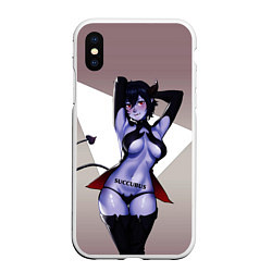 Чехол iPhone XS Max матовый Succubus, цвет: 3D-белый