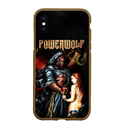 Чехол iPhone XS Max матовый Powerwolf, цвет: 3D-коричневый