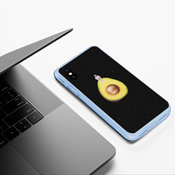 Чехол iPhone XS Max матовый Космокадо, цвет: 3D-голубой — фото 2