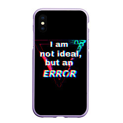 Чехол iPhone XS Max матовый Error, цвет: 3D-светло-сиреневый