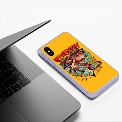 Чехол iPhone XS Max матовый Пудж Dota 2, цвет: 3D-светло-сиреневый — фото 2