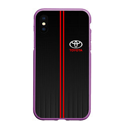 Чехол iPhone XS Max матовый TOYOTA PASSION FOR LIFE, цвет: 3D-фиолетовый