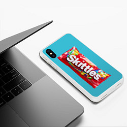 Чехол iPhone XS Max матовый Skittles original, цвет: 3D-белый — фото 2
