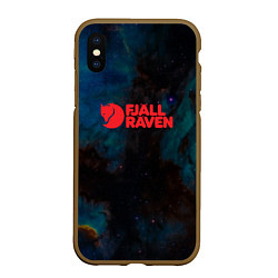 Чехол iPhone XS Max матовый Fjall Raven Дизайнерская, цвет: 3D-коричневый