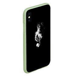 Чехол iPhone XS Max матовый Ключ из дыма, цвет: 3D-салатовый — фото 2