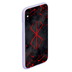 Чехол iPhone XS Max матовый BERSERK БЕРСЕРК КЛЕЙМО, цвет: 3D-светло-сиреневый — фото 2