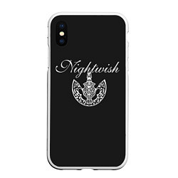 Чехол iPhone XS Max матовый Nightwish, цвет: 3D-белый