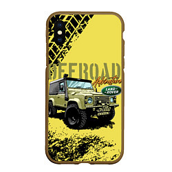 Чехол iPhone XS Max матовый LAND ROVER, цвет: 3D-коричневый