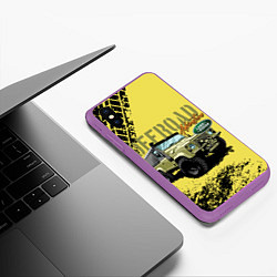 Чехол iPhone XS Max матовый LAND ROVER, цвет: 3D-фиолетовый — фото 2