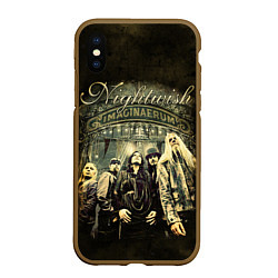 Чехол iPhone XS Max матовый NIGHTWISH, цвет: 3D-коричневый