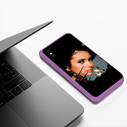 Чехол iPhone XS Max матовый Дневники вампира, цвет: 3D-фиолетовый — фото 2