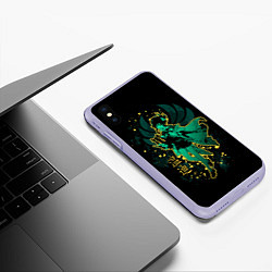 Чехол iPhone XS Max матовый GENSHIN IMPACT, ВЕНТИ, цвет: 3D-светло-сиреневый — фото 2