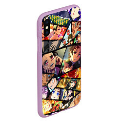 Чехол iPhone XS Max матовый КЛИНОК РАССЕКАЮЩИЙ ДЕМОНОВ, цвет: 3D-сиреневый — фото 2