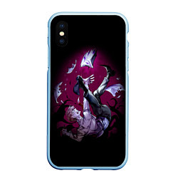 Чехол iPhone XS Max матовый DEATH NOTE ТЕТРАДЬ СМЕРТИ, цвет: 3D-голубой