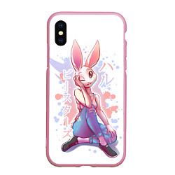 Чехол iPhone XS Max матовый BEASTARS, Хару, цвет: 3D-розовый