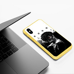 Чехол iPhone XS Max матовый Токийский гуль Tokyo Ghoul, цвет: 3D-желтый — фото 2