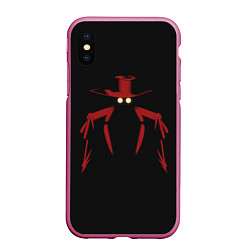 Чехол iPhone XS Max матовый Alucard, цвет: 3D-малиновый