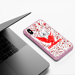 Чехол iPhone XS Max матовый Deftones, цвет: 3D-розовый — фото 2
