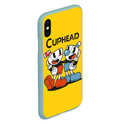 Чехол iPhone XS Max матовый CUPHEAD, цвет: 3D-мятный — фото 2